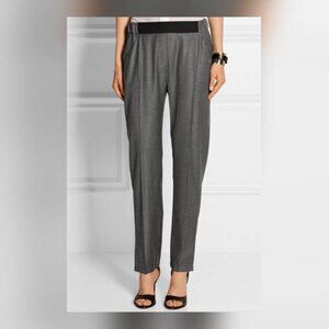 MM6 Maison Martin Margiela SS/15 Grey Wool-Blend Gabardine Tapered Trousers